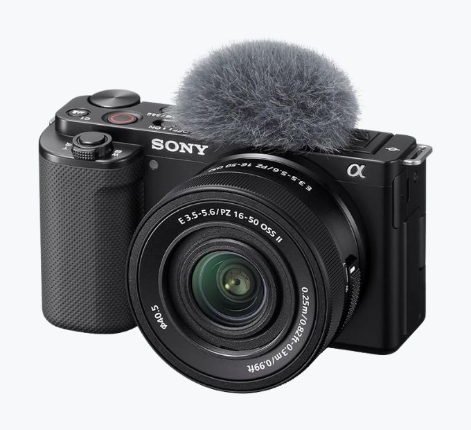 Sony ZV-E10 com lente kit E 16-50mm