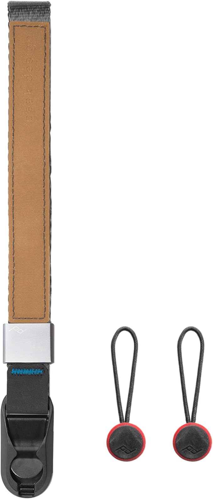 Alça de pulso Peak Design Cuff cinza com âncoras de engate rápido